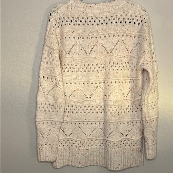 Sundance Cream V-Neck Rainbow Speckled Sweater - Picture 6 of 7